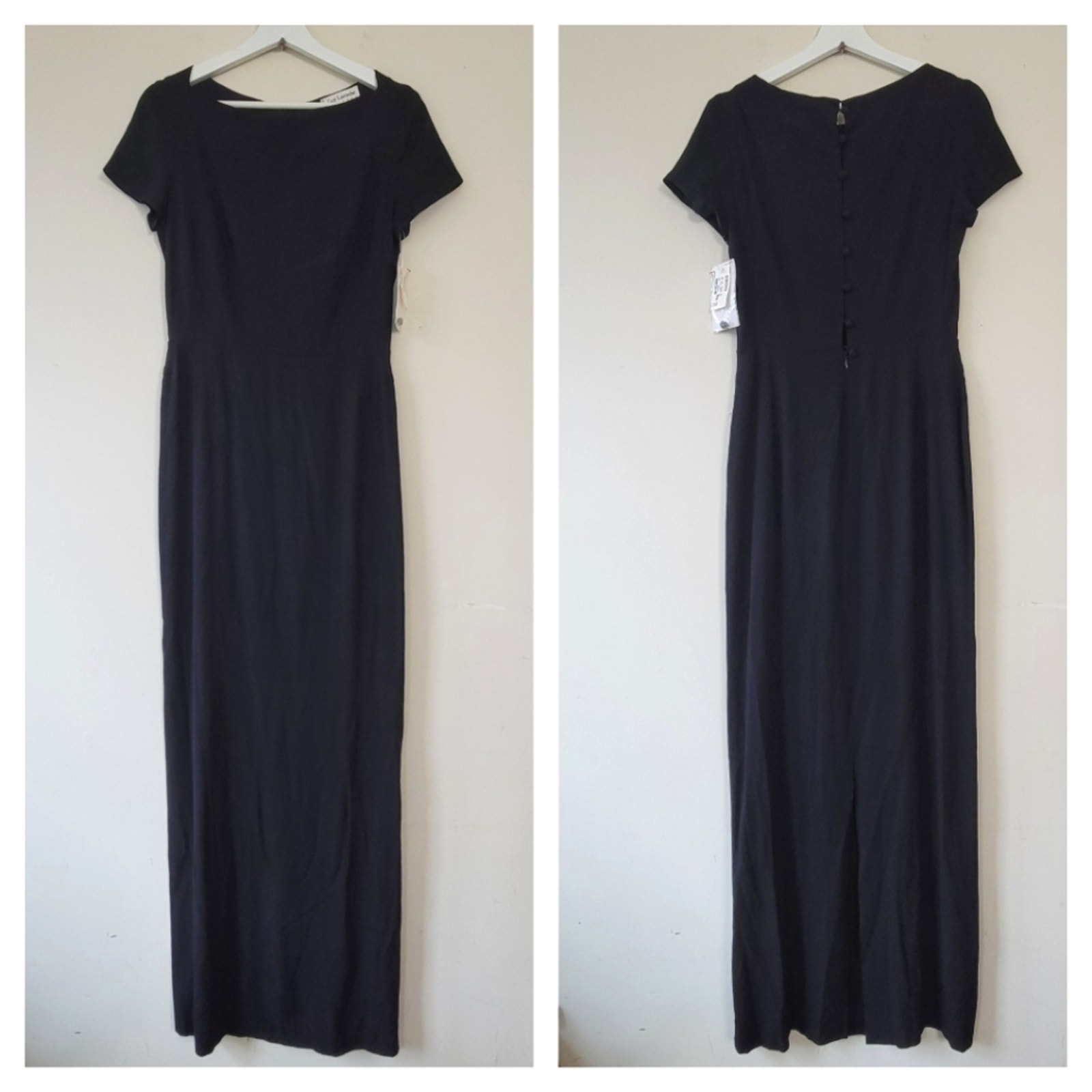 Guy Laroche Vintage Deadstock Silk Maxi Dress Size 10 40